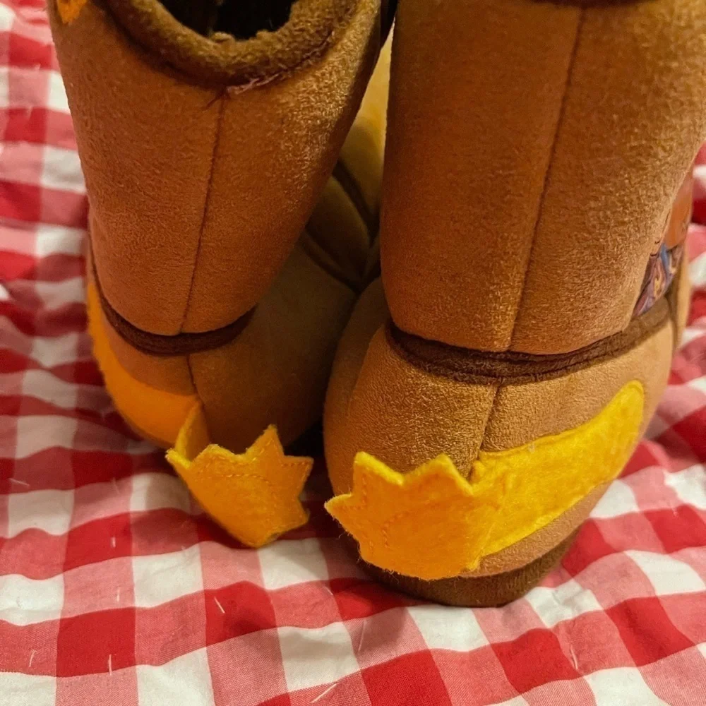 Toddler Toy Story 4 Soft Tan/Brown Ankle Slippers w/Spurs+ Woody Figure-Size 2/3